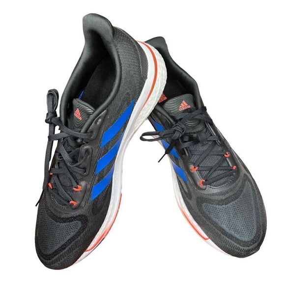 adidas Supernova + Running Shoe in Core Black/Blue Rush/Turbo NWOT Size 10 1/2 - Picture 2 of 9